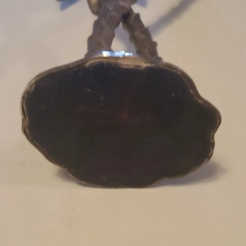 Vintage Godinger Silver Plate Candle Holder Twin Palm Trees
